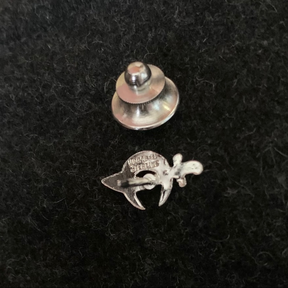 Vintage sterling crystal scimitar Shriner pin - Picture 6 of 7